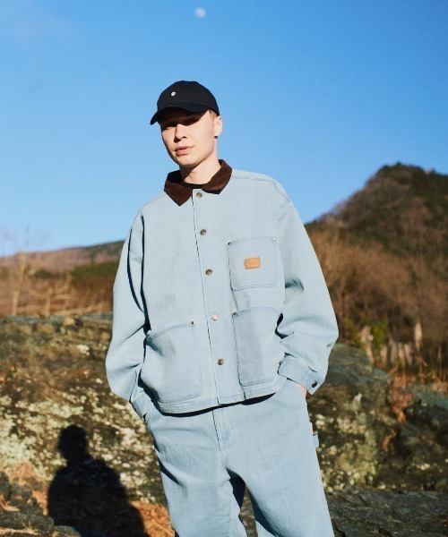 ELEMENT（エレメント）の「ELEMENT メンズ DUTY CHORE JACKET ジャケット 【2025年秋冬モデル】 @autumn/エレメントストレッチデニムブルゾン（ブルゾン・メンズ・ホワイト系その他/ライトブルー/インディゴブルー・MEDIUM/LARGE/X-LARGE）」の13枚目の写真