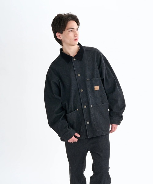 ELEMENT（エレメント）の「ELEMENT メンズ DUTY CHORE JACKET ジャケット 【2025年秋冬モデル】 @autumn/エレメントストレッチデニムブルゾン（ブルゾン・メンズ・ホワイト系その他/ライトブルー/インディゴブルー・MEDIUM/LARGE/X-LARGE）」の11枚目の写真