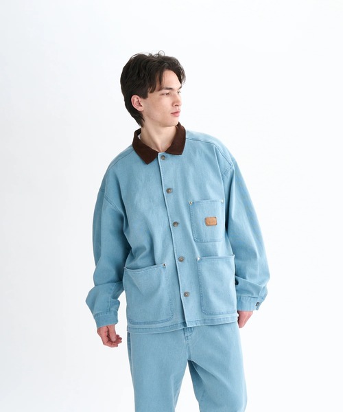 ELEMENT（エレメント）の「ELEMENT メンズ DUTY CHORE JACKET ジャケット 【2025年秋冬モデル】 @autumn/エレメントストレッチデニムブルゾン（ブルゾン・メンズ・ホワイト系その他/ライトブルー/インディゴブルー・MEDIUM/LARGE/X-LARGE）」の17枚目の写真