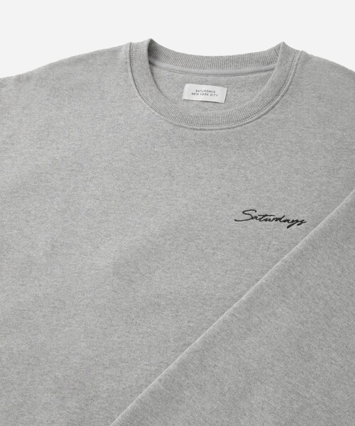 Saturdays NYC（サタデーズ ニューヨークシティ ）の「Bowery Script Emb Sweatshirt（スウェット・メンズ・グレー/グリーン/ネイビー・L/XL/M/S/X-SMALL）」の21枚目の写真