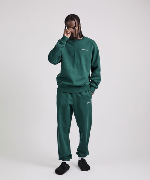 Saturdays NYC（サタデーズ ニューヨークシティ ）の「Bowery Script Emb Sweatshirt（スウェット・メンズ・グレー/グリーン/ネイビー・L/XL/M/S/X-SMALL）」の6枚目の写真