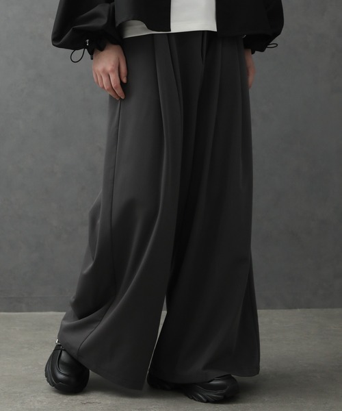 ELLUV/エルヴ】ノーブルクオリティーTR ディープ2タックワイドフレア