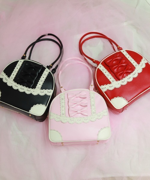 Chalmiere（シャルミエール）の「ガーリーリボンボストンバッグ