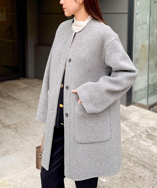 バイカラーリバーコート（ノーカラーコート）｜NOLLEY'S（ノーリーズ