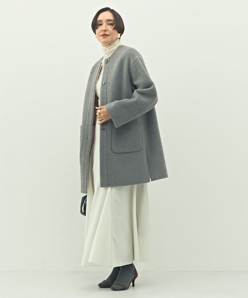 バイカラー リバーシブル ノーカラーコート URBAN RESEARCH（アーバンリサーチ）の「バイカラーリバーノーカラー