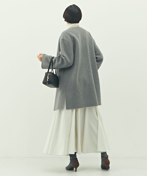 NOLLEY'S（ノーリーズ）の「バイカラーリバーコート（ノーカラーコート