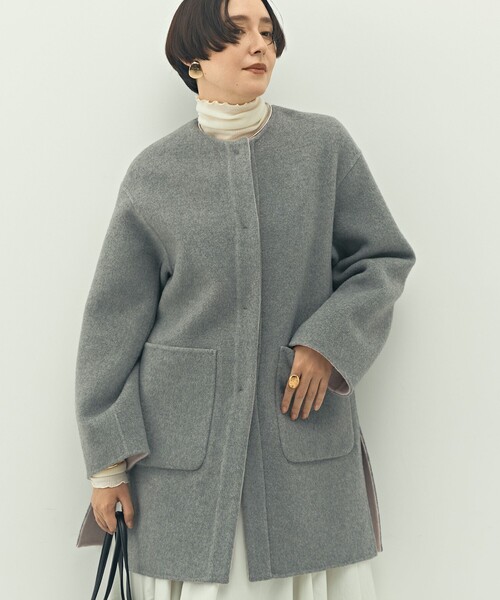 バイカラーリバーコート（ノーカラーコート）｜NOLLEY'S（ノーリーズ