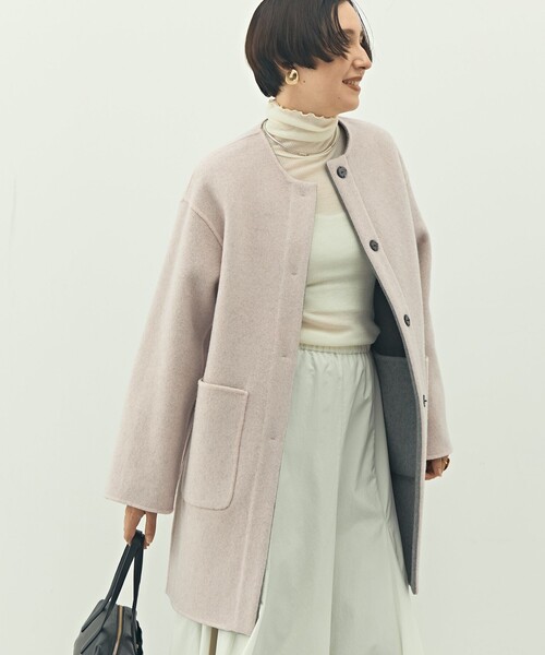 バイカラーリバーコート（ノーカラーコート）｜NOLLEY'S（ノーリーズ