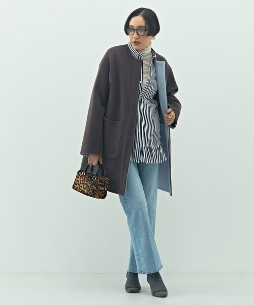 バイカラーリバーコート（ノーカラーコート）｜NOLLEY'S（ノーリーズ