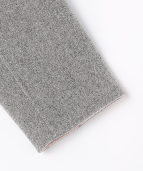 NOLLEY’S（ノーリーズ）の「バイカラーリバーコート（ノーカラーコート・レディース・ブラウン/ライトグレー・38）」の15枚目の写真