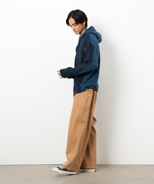 COMME CA ISM(コムサイズム)の「ニット×裏シャギーパーカ(ニット/セーター・メンズ・ブルー/アイボリー/ブラック・SMALL/MEDIUM/LARGE)」の20枚目の写真