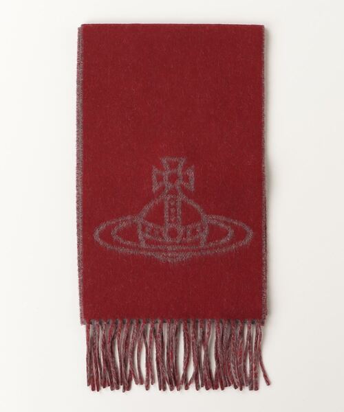 Vivienne Westwood MAN（ヴィヴィアンウエストウッドマン）の「SCARF SINGLE ORB DOUBLE FACE（マフラー・メンズ・ブラウン系その他4/ベージュ系その他/ピンク/ダークネイビー/ブルー/レッド/ブラック/グレー・FREE）」の8枚目の写真