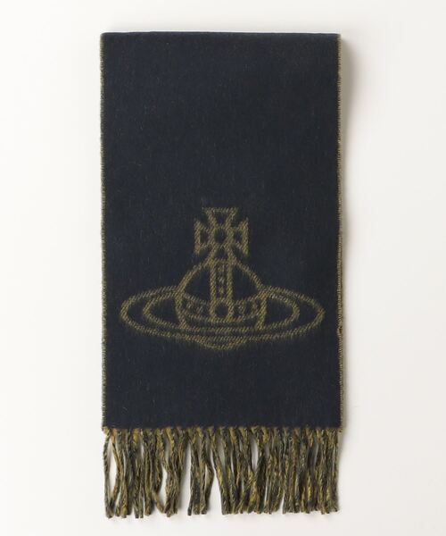 Vivienne Westwood MAN（ヴィヴィアンウエストウッドマン）の「SCARF SINGLE ORB DOUBLE FACE（マフラー・メンズ・ブラウン系その他4/ベージュ系その他/ピンク/ダークネイビー/ブルー/レッド/ブラック/グレー・FREE）」の6枚目の写真