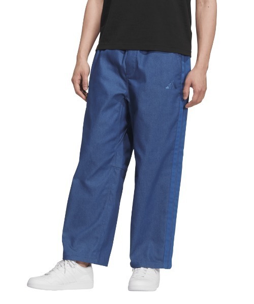 adidas(アディダス)の「【別注】アディダス adidas ルーズフィット デニム フルレングス オープン ヘム パンツ アルペン 限定コラボ(その他パンツ・メンズ・ブルー/ネイビー・S/M/L/LL/3L)」の1枚目の写真