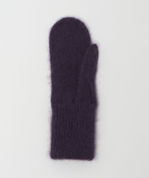 Steven Alan（スティーブンアラン）の「＜Steven Alan＞モヘヤ ミックス 三トン（手袋・レディース・オフホワイト/モカ/パープル・FREE）」の4枚目の写真