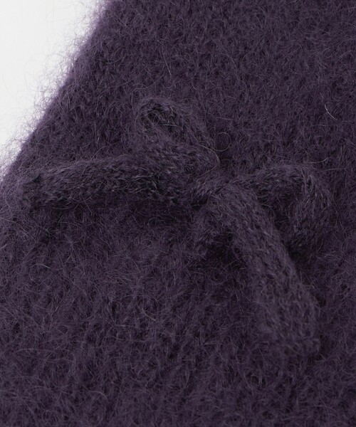 Steven Alan（スティーブンアラン）の「＜Steven Alan＞モヘヤ ミックス 三トン（手袋・レディース・オフホワイト/モカ/パープル・FREE）」の7枚目の写真