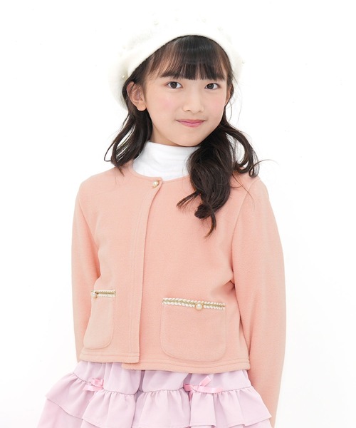 Bee des Bee(ビーデスビー)の「ノーカラージャケット(ノーカラージャケット・キッズ・アイボリー/ピンク/ブラック・150cm/130cm/120cm/110cm/100cm/140cm)」の3枚目の写真