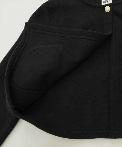 Bee des Bee(ビーデスビー)の「ノーカラージャケット(ノーカラージャケット・キッズ・アイボリー/ピンク/ブラック・150cm/130cm/120cm/110cm/100cm/140cm)」の16枚目の写真