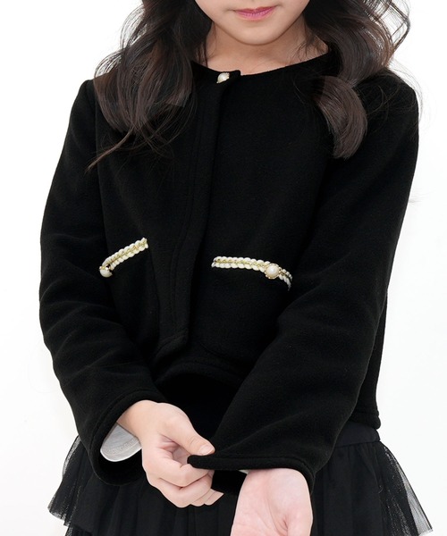 Bee des Bee(ビーデスビー)の「ノーカラージャケット(ノーカラージャケット・キッズ・アイボリー/ピンク/ブラック・150cm/130cm/120cm/110cm/100cm/140cm)」の17枚目の写真