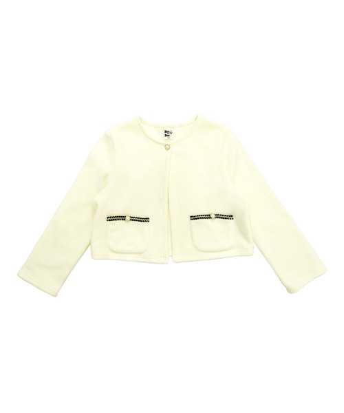 Bee des Bee(ビーデスビー)の「ノーカラージャケット(ノーカラージャケット・キッズ・アイボリー/ピンク/ブラック・150cm/130cm/120cm/110cm/100cm/140cm)」の4枚目の写真