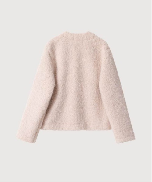 LA POMME petit(ラポミ・プチ)の「Elegant Golden Button Fur Coat(ムートンコート・レディース・ブラウン/ピンク/アイボリー・SMALL/MEDIUM)」の4枚目の写真