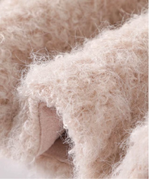 LA POMME petit(ラポミ・プチ)の「Elegant Golden Button Fur Coat(ムートンコート・レディース・ブラウン/ピンク/アイボリー・SMALL/MEDIUM)」の8枚目の写真