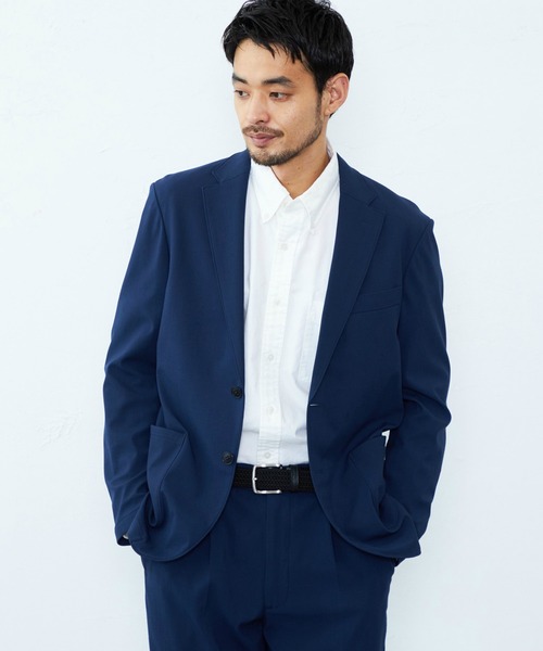 EDWIN(エドウィン)の「EDWIN エドウィン デニスラ URBAN FUNCTION テーラードジャケット ウールライク ストレッチ 洗える(テーラードジャケット・メンズ・ネイビー/ブラック・SMALL/LARGE/X-LARGE/MEDIUM)」の2枚目の写真