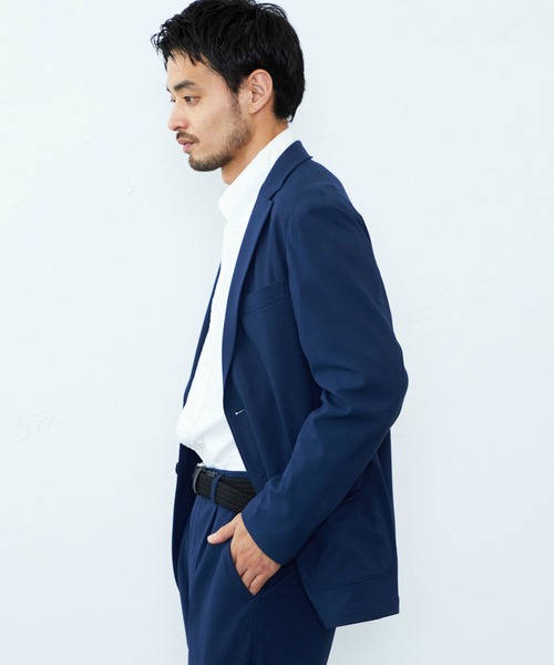 EDWIN(エドウィン)の「EDWIN エドウィン デニスラ URBAN FUNCTION テーラードジャケット ウールライク ストレッチ 洗える(テーラードジャケット・メンズ・ネイビー/ブラック・SMALL/LARGE/X-LARGE/MEDIUM)」の4枚目の写真