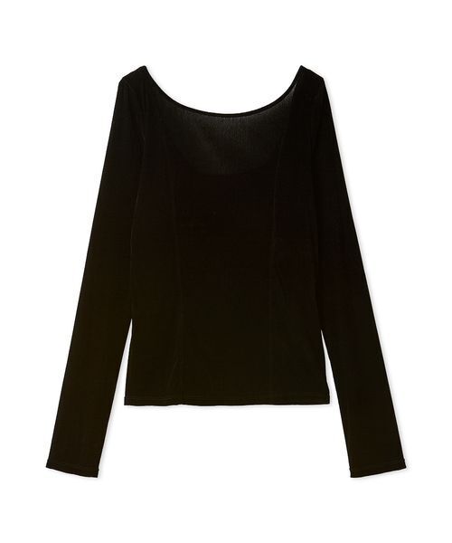 SNIDEL（スナイデル）の「カップインベロアカットソー（Tシャツ/カットソー・レディース・ブラウン/ベージュ/ブラック・F）」の21枚目の写真