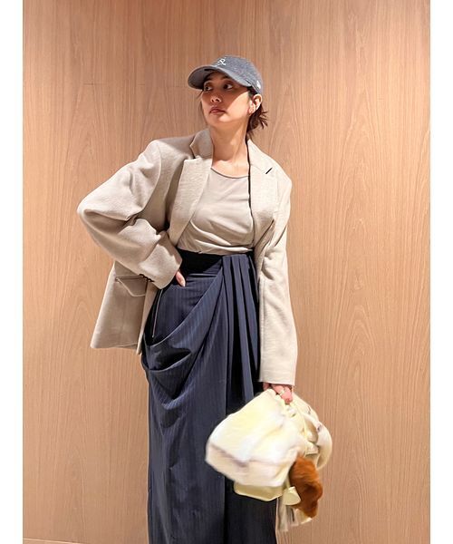 SNIDEL（スナイデル）の「カップインベロアカットソー（Tシャツ/カットソー・レディース・ブラウン/ベージュ/ブラック・F）」の14枚目の写真