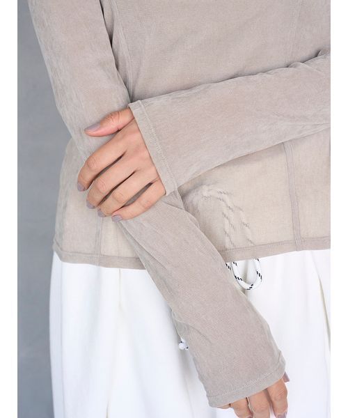 SNIDEL（スナイデル）の「カップインベロアカットソー（Tシャツ/カットソー・レディース・ブラウン/ベージュ/ブラック・F）」の19枚目の写真