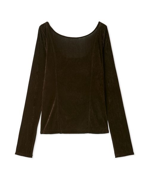 SNIDEL（スナイデル）の「カップインベロアカットソー（Tシャツ/カットソー・レディース・ブラウン/ベージュ/ブラック・F）」の22枚目の写真