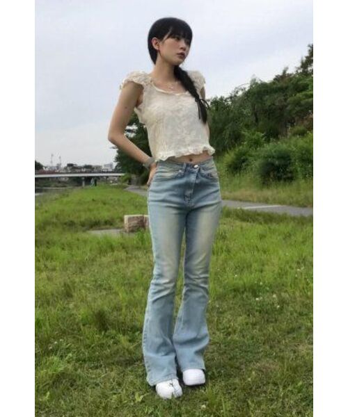 ARCHIVE BOLD（アーカイブボールド）の「BOOTSCUT DENIM PANTS (LIGHT BLUE)（デニムパンツ・レディース・その他・MEDIUM/SMALL/X-SMALL）」の7枚目の写真