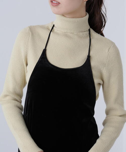 FREE'S MART（フリーズマート）の「◆ホルターネックベロアキャミワンピース（ワンピース・レディース・ブラウン/ブラック・MEDIUM/SMALL）」の18枚目の写真