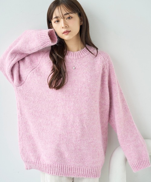 ミックスカラー オーバーサイズニット【585128】（ニット/セーター