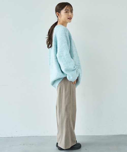 セール】ミックスカラー オーバーサイズニット【585128】（ニット