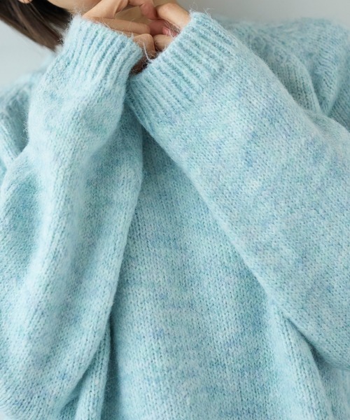 セール】ミックスカラー オーバーサイズニット【585128】（ニット