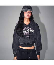 New York Crop Hoody SALT BLACK
