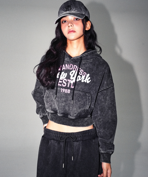 AVANDRESS（アバンドレス ）の「New York Crop Hoody SALT BLACK（パーカー・レディース・ブラックミックス・SMALL/MEDIUM）」の2枚目の写真