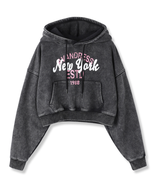 AVANDRESS（アバンドレス ）の「New York Crop Hoody SALT BLACK（パーカー・レディース・ブラックミックス・SMALL/MEDIUM）」の3枚目の写真