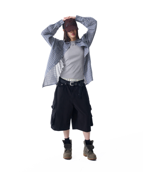 AAKAM(アーカム)の「Distressed Logo Sleeveless (Gray)(Tシャツ/カットソー・レディース・その他・1)」の5枚目の写真