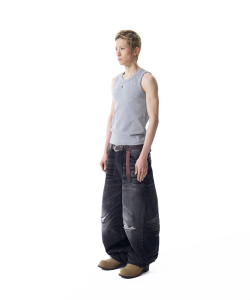AAKAM(アーカム)の「Distressed Logo Sleeveless (Gray)(Tシャツ/カットソー・レディース・その他・1)」の7枚目の写真