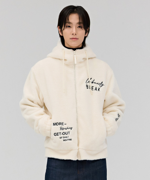 CHASECULT(チェイスカルト)の「共用グラフィックフリースフードジップアップ-アイボリー(その他アウター・メンズ・アイボリー・90/100/95/105)」の1枚目の写真