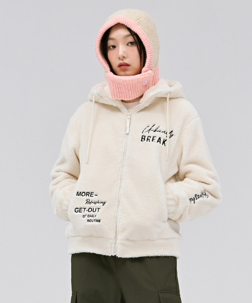 CHASECULT(チェイスカルト)の「共用グラフィックフリースフードジップアップ-アイボリー(その他アウター・メンズ・アイボリー・90/100/95/105)」の4枚目の写真