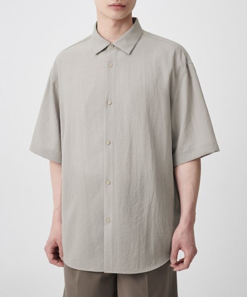 MUSINSA STANDARD（ムシンサスタンダード）の「リラックスドリネンライク半袖シャツ[ライトベージュ]（シャツ/ブラウス・メンズ・その他・SMALL/MEDIUM/LARGE/X-LARGE/XX-LARGE）」の7枚目の写真