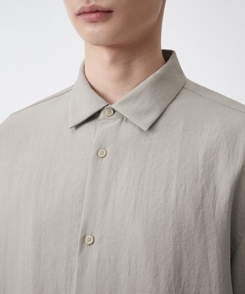 MUSINSA STANDARD（ムシンサスタンダード）の「リラックスドリネンライク半袖シャツ[ライトベージュ]（シャツ/ブラウス・メンズ・その他・SMALL/MEDIUM/LARGE/X-LARGE/XX-LARGE）」の10枚目の写真