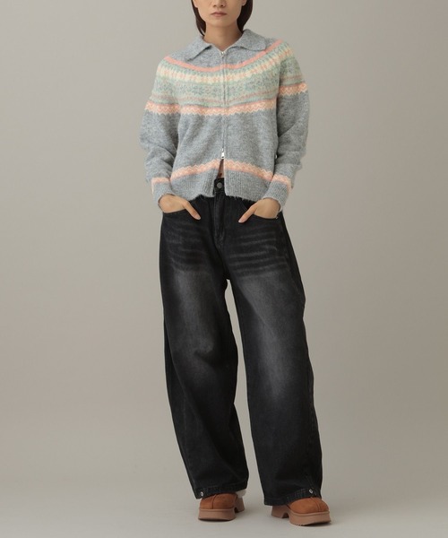 3.3 Field Trip （3.3フィールドトリップ）の「3.3 Field Trip／ノルディックZIPプルオーバー（ニット/セーター・レディース・その他1/ベージュ/グレー・FREE）」の22枚目の写真