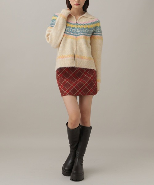 3.3 Field Trip （3.3フィールドトリップ）の「3.3 Field Trip／ノルディックZIPプルオーバー（ニット/セーター・レディース・その他1/ベージュ/グレー・FREE）」の7枚目の写真