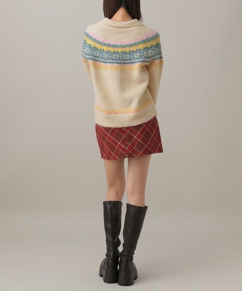 3.3 Field Trip （3.3フィールドトリップ）の「3.3 Field Trip／ノルディックZIPプルオーバー（ニット/セーター・レディース・その他1/ベージュ/グレー・FREE）」の9枚目の写真