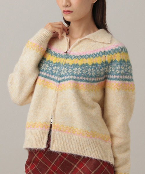 3.3 Field Trip （3.3フィールドトリップ）の「3.3 Field Trip／ノルディックZIPプルオーバー（ニット/セーター・レディース・その他1/ベージュ/グレー・FREE）」の11枚目の写真